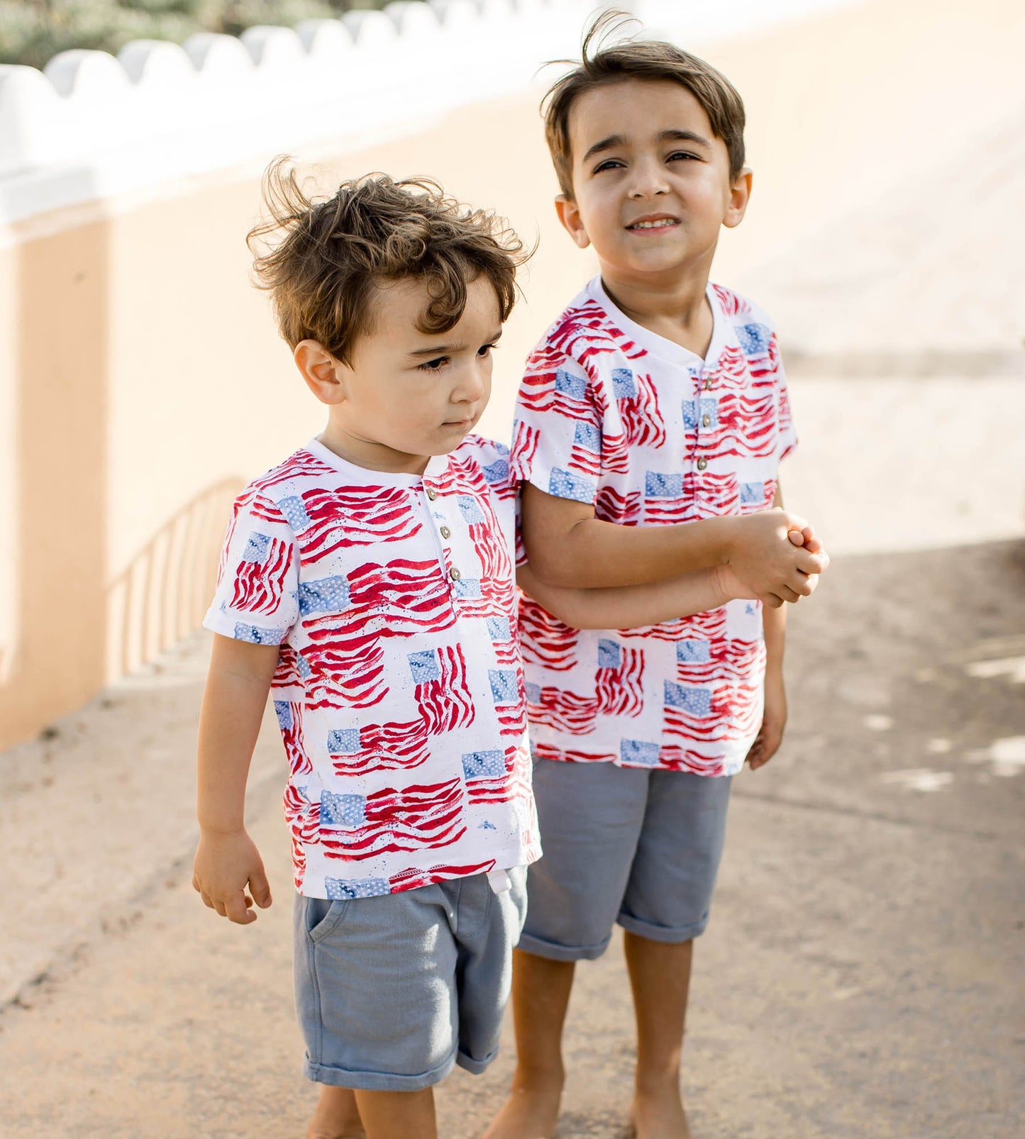 Majestic Flags Organic Cotton Boy Top & Shorts Set