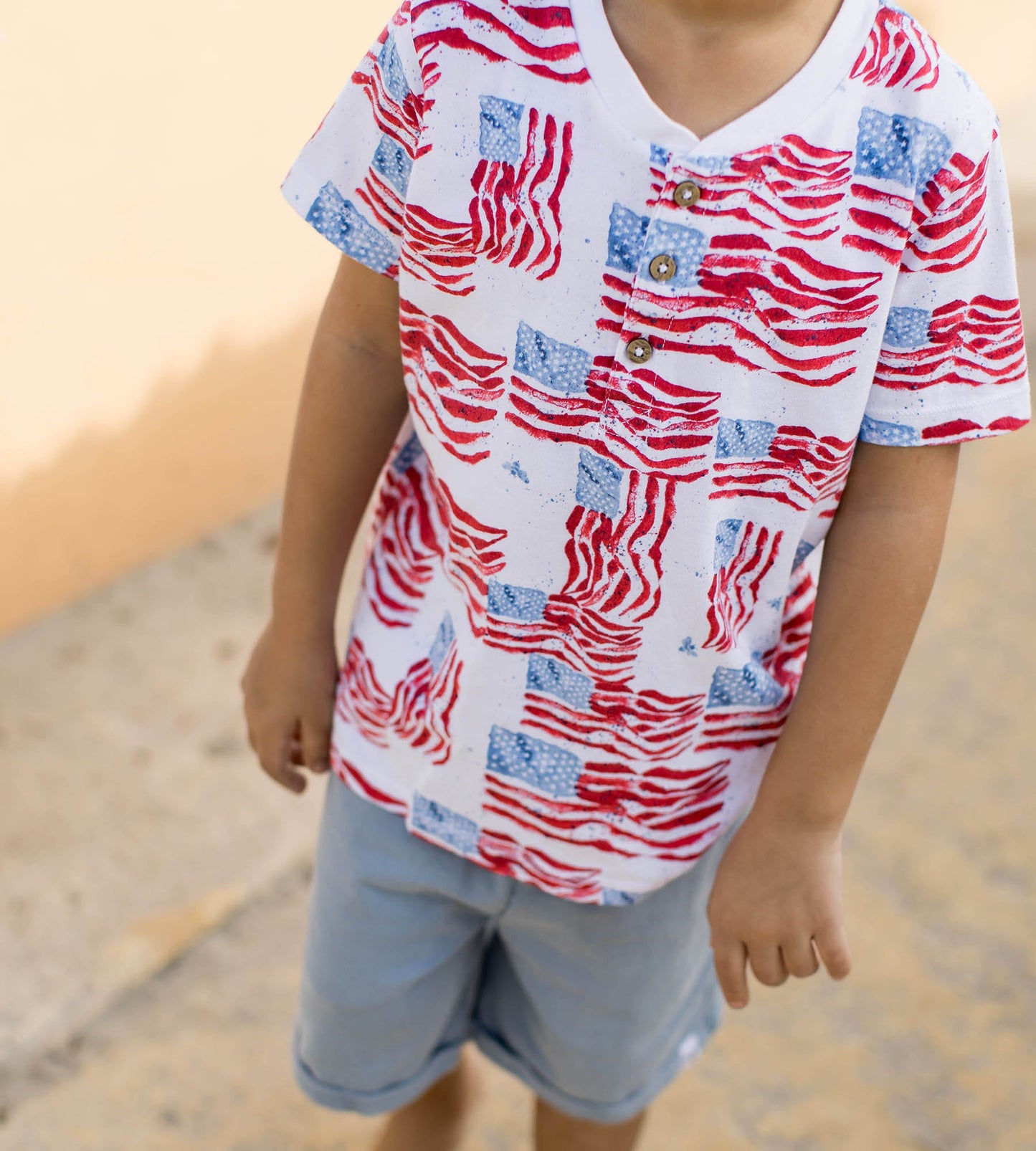 Majestic Flags Organic Cotton Boy Top & Shorts Set