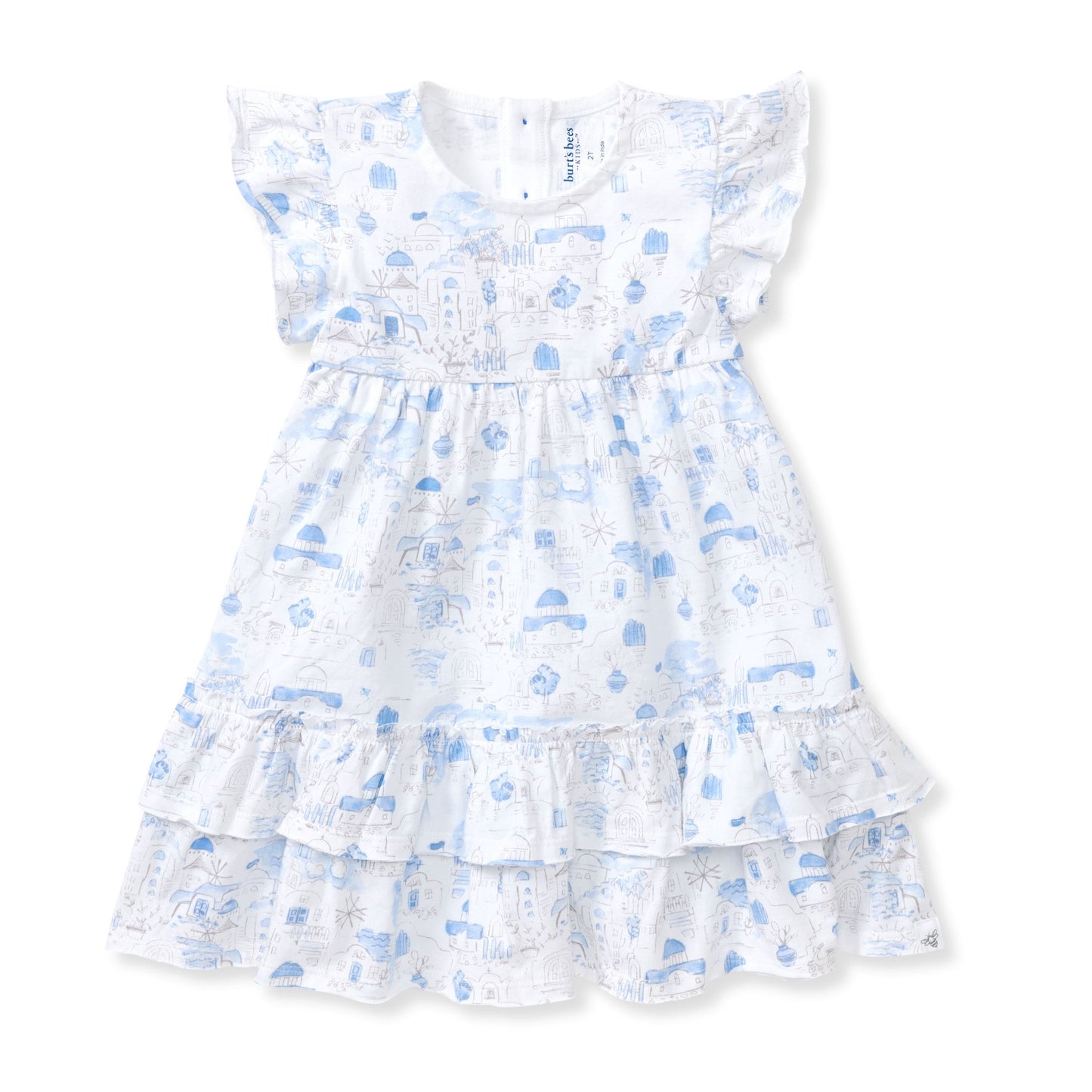 Santorini Organic Cotton Girl Dress
