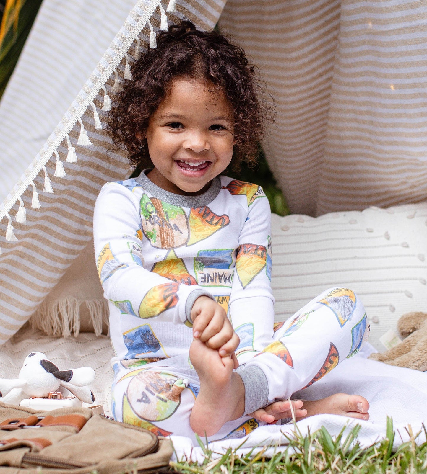 State Park Patches Organic Cotton Two-Piece Pajamas