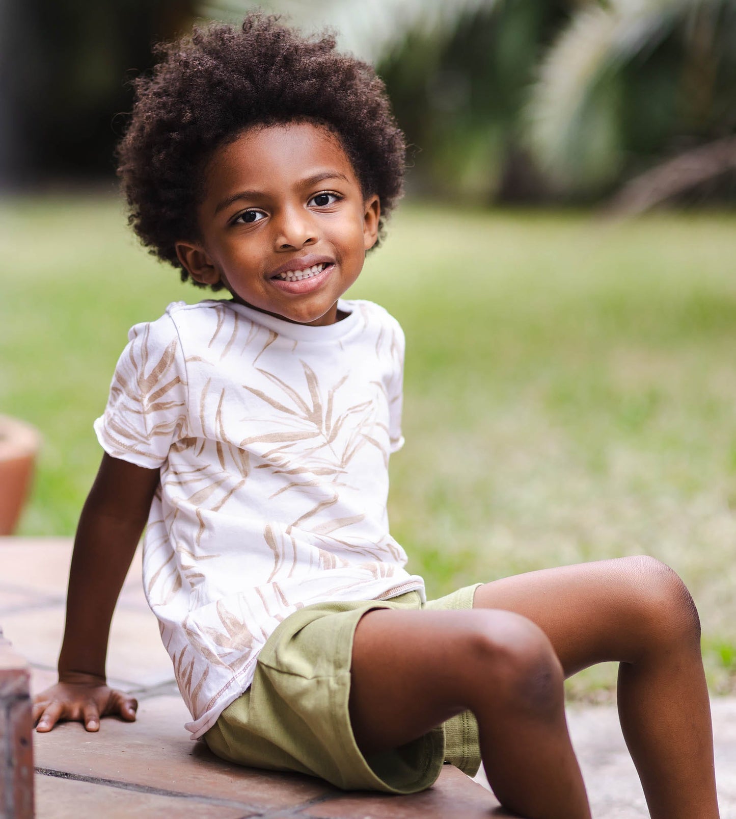 Shady Palms Organic Boy Top & Shorts Set