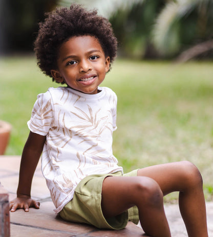 Shady Palms Organic Boy Top & Shorts Set