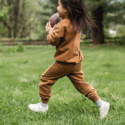 Acid Wash Football Sweatshirt & Pants Set