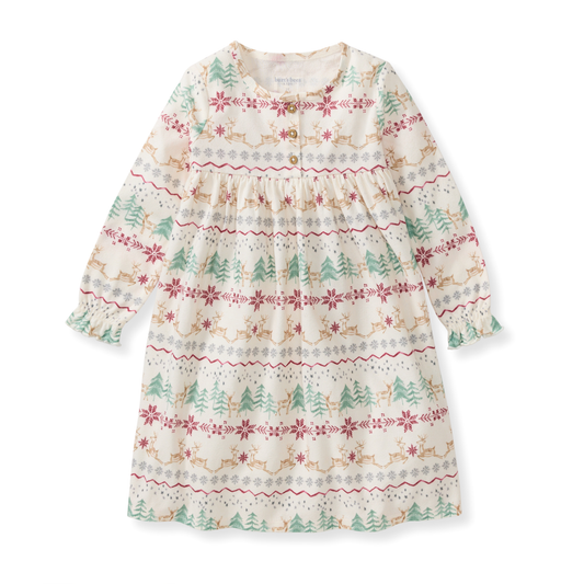 Magical Forest Fair Isle Flannel Nightgown