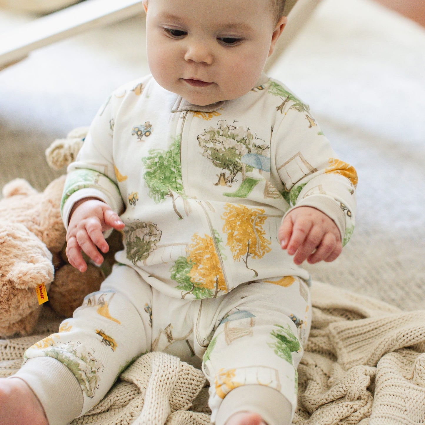 At The Playground Short Sleeve Two-Piece Pajamas
