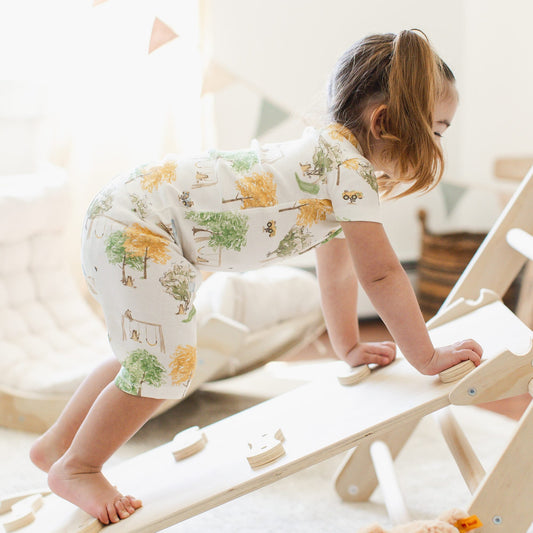 At The Playground Short Sleeve Two-Piece Pajamas