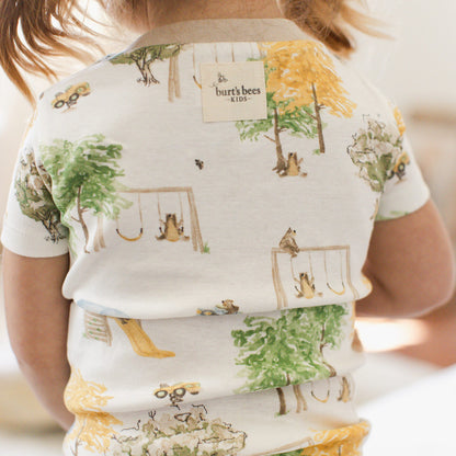 At The Playground Short Sleeve Two-Piece Pajamas