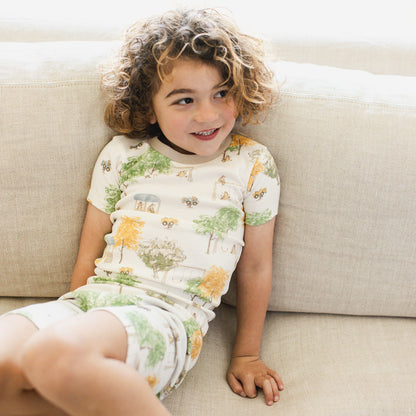 At The Playground Short Sleeve Two-Piece Pajamas