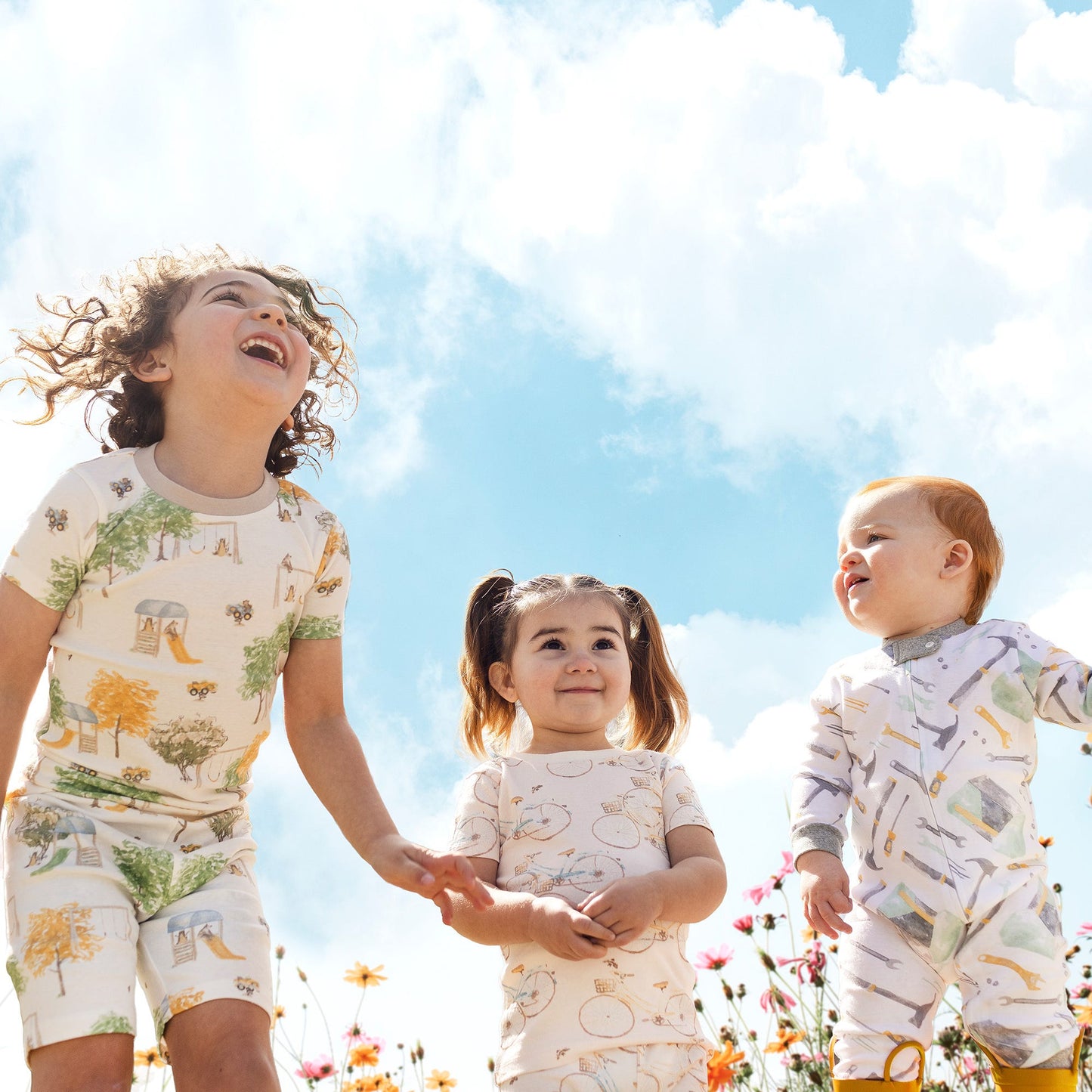 At The Playground Short Sleeve Two-Piece Pajamas