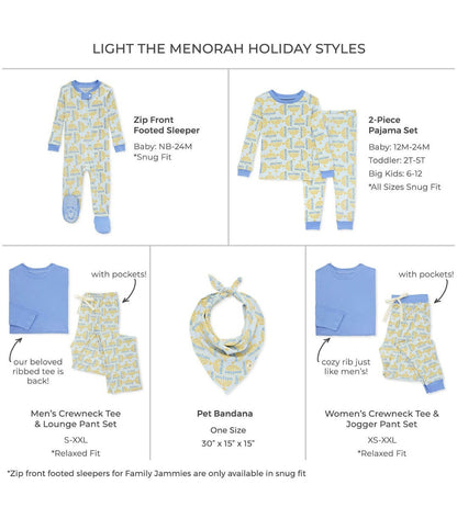 Light the Menorah Organic Cotton Pet Bandana