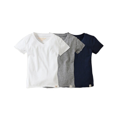 Short Sleeve Signature Organic Baby V Neck Tee