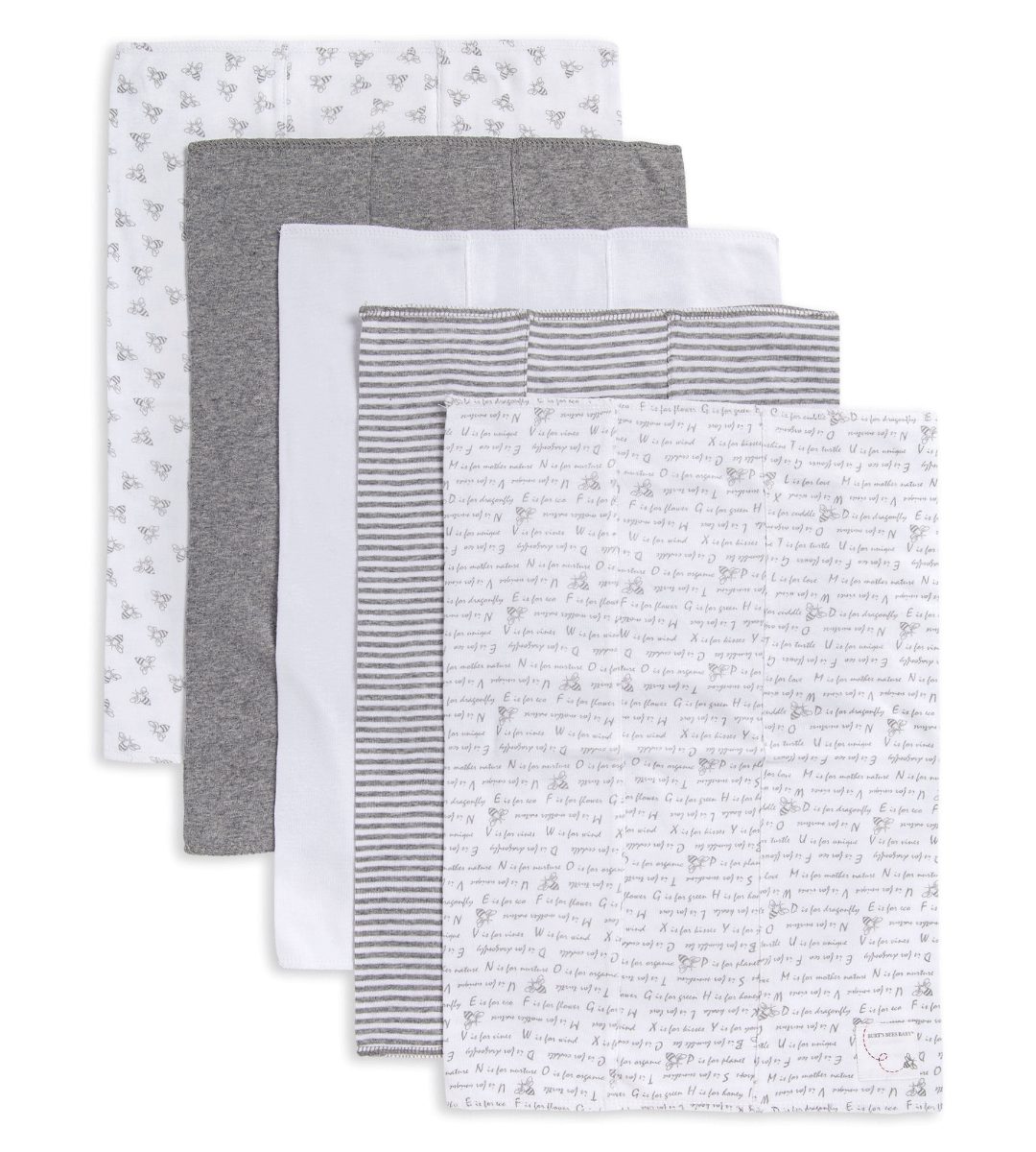Extra Absorbent Organic Baby Burp Cloths 5 Pack