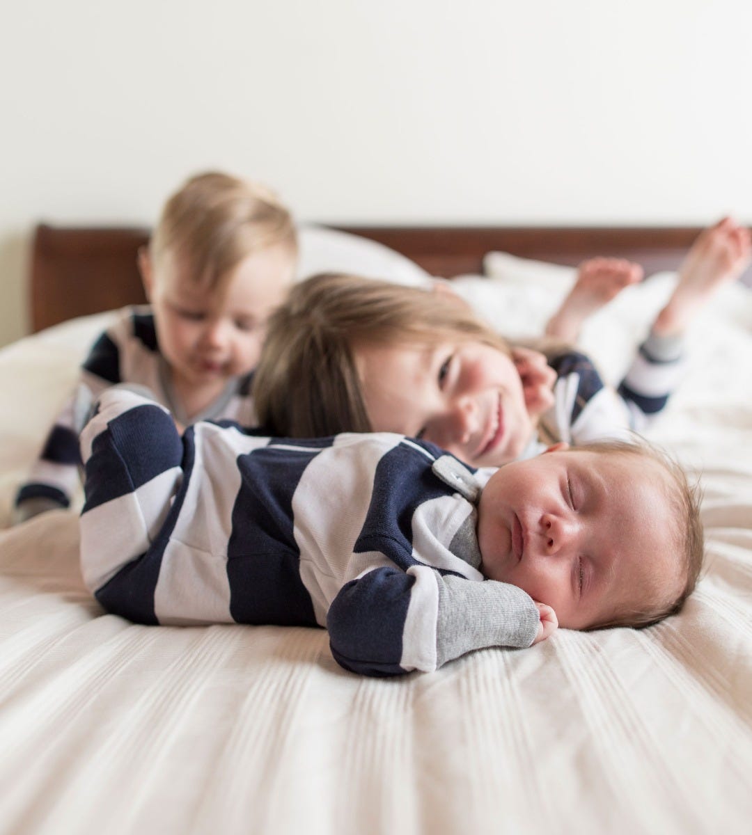 Rugby Stripe Organic Cotton Zip Front Sleeper