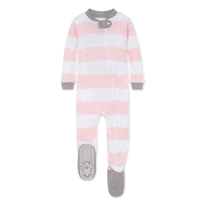 Rugby Stripe Organic Cotton Zip Front Sleeper