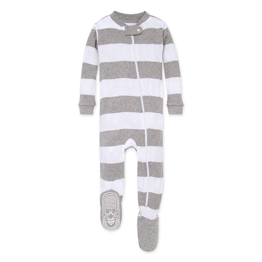 Rugby Stripe Organic Cotton Zip Front Sleeper