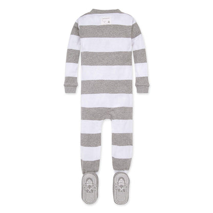 Rugby Stripe Organic Cotton Zip Front Sleeper