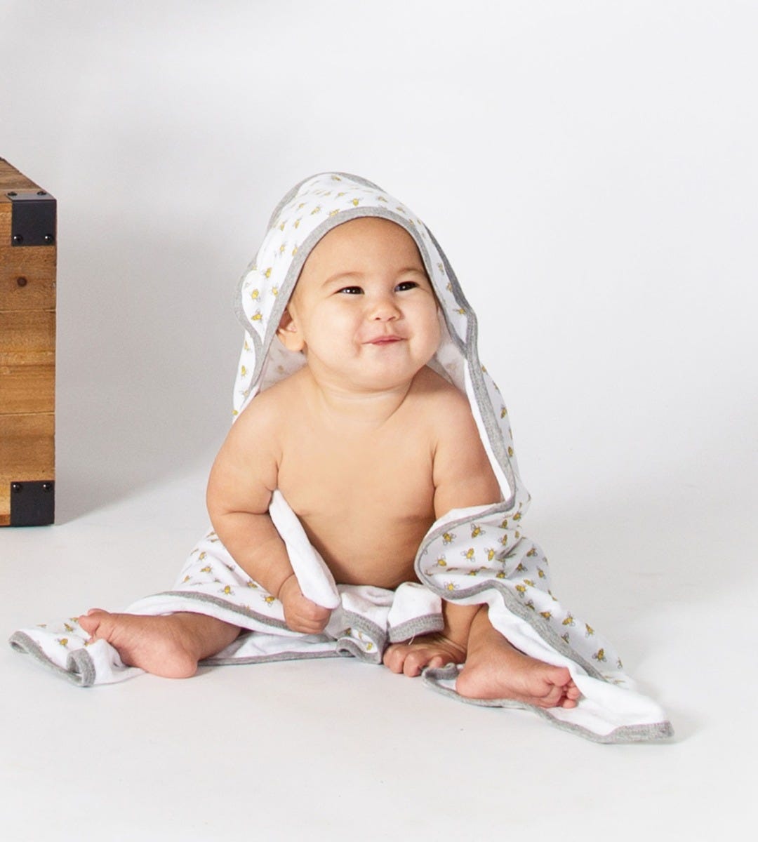 Honey Bee Organic Cotton Hooded Towel 2 Pack