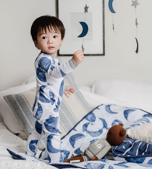 Hello Moon! Organic Baby Snug Fit Footed Sleeper