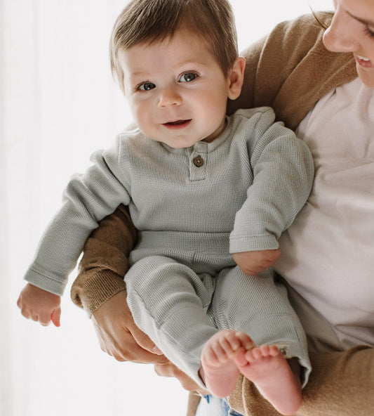 Thermal Baby Boy Bodysuit & Pant Set
