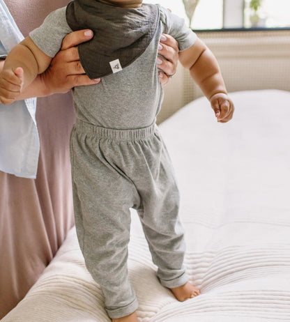 Organic Cotton Baby Harem Pants - Set of 3 - Ash