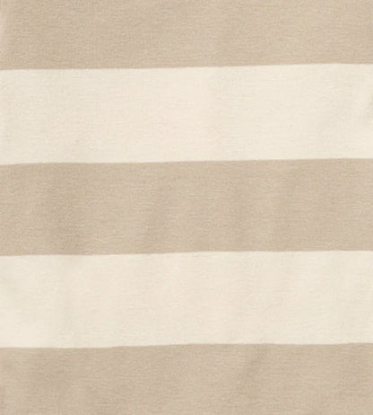 Mommy & Me Rugby Stripe Organic Cotton Pajamas - Oat