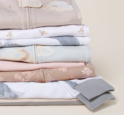 Solid Rib Organic Cotton Sleep & Play - Ranunculus