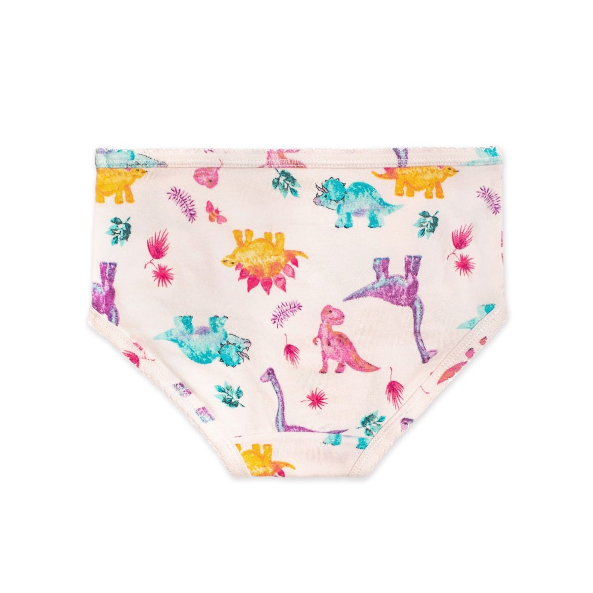 Dino Friends & Tie Dye Organic Cotton Toddler Girl Underwear 5 Pack